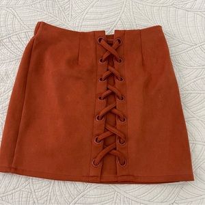Faux Suede mini Skirt small